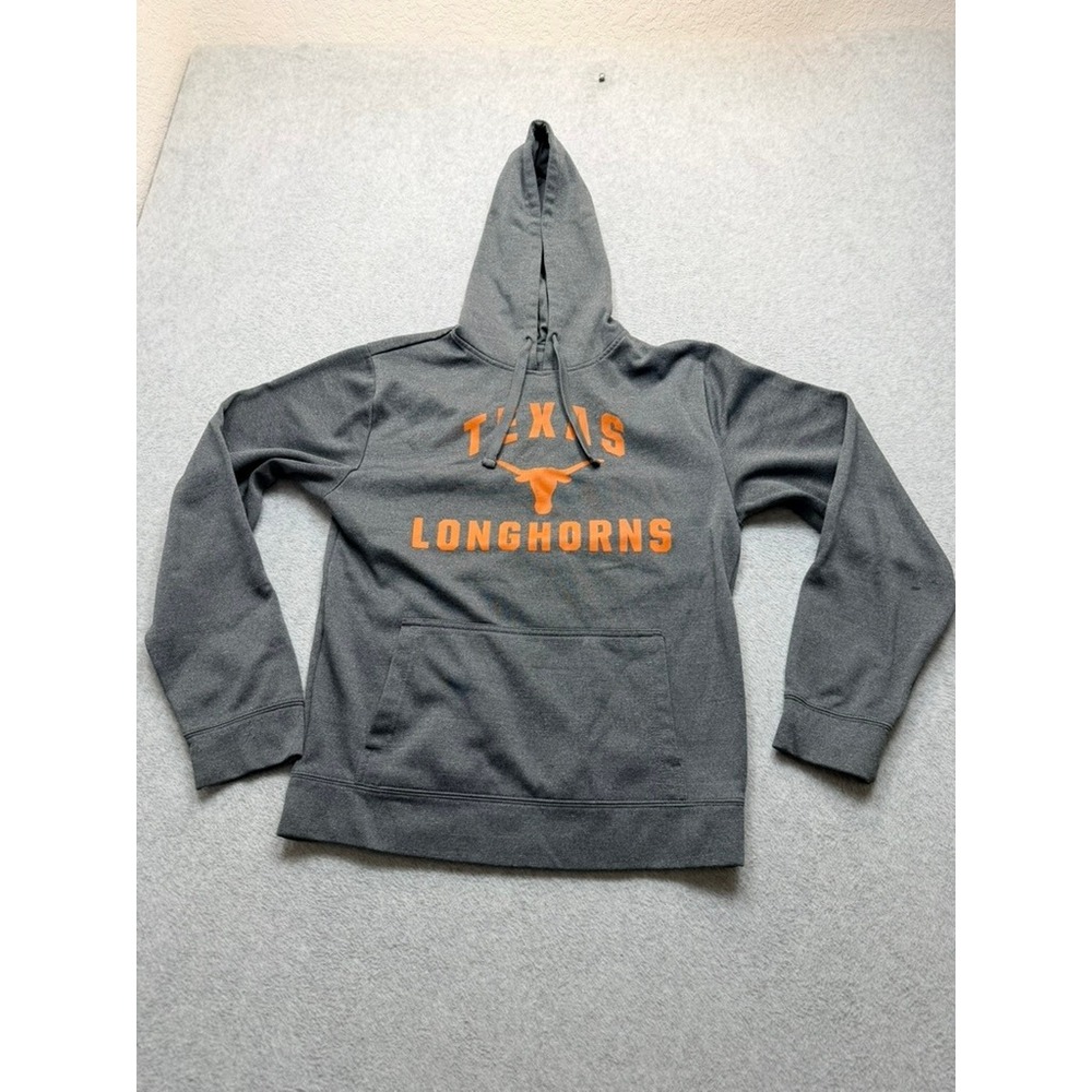 Texas Longhorns Hoodie Mens Small Gray Orange NCAA Pullover Sweatshirt